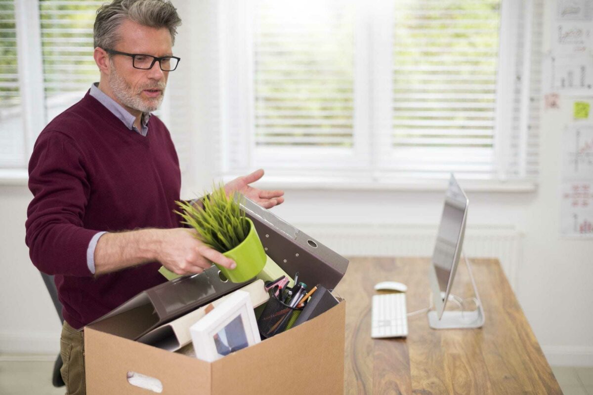 Man being fired from his job