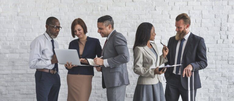 business people data information technology concept